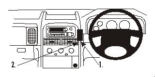 Brodit ProClip 652650 voor Jeep Grand Cherokee 1999-2004 - productfoto zwarte ABS montagebasis