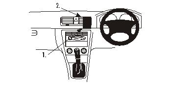 Brodit ProClip 652668 voor Skoda Octavia I 1999-2006 - productfoto zwarte ABS montagebasis