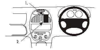 Brodit ProClip 652673 voor Peugeot 206 1999-2008 - productfoto zwarte ABS montagebasis