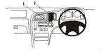 Brodit ProClip 652691 voor Subaru Outback 1999-2002, Subaru Liberty 1999-2002 en Subaru Legacy 1999-2003 - productfoto zwarte ABS montagebasis