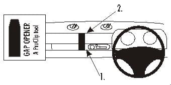 Brodit ProClip 652723 voor Lotus Elise S1 1996-2002 - productfoto zwarte ABS montagebasis