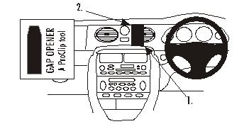 Brodit ProClip 652725 voor MG ZT 2001-2005 en Rover 75 1999-2005 - productfoto zwarte ABS montagebasis