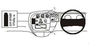 Brodit ProClip 652764 voor Iveco Daily 2000-2005 - productfoto zwarte ABS montagebasis