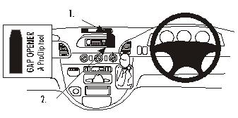 Brodit ProClip 652796 voor Mercedes Benz Sprinter 2000-2006 - productfoto zwarte ABS montagebasis