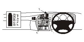 Brodit ProClip 652800 voor Saab 9-5 1998-2005 - productfoto zwarte ABS montagebasis
