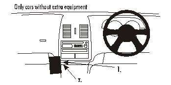 Brodit ProClip 652832 voor Volkswagen Polo 2000-2001 - productfoto zwarte ABS montagebasis