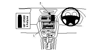 Brodit ProClip 652885 voor Subaru Impreza 2001-2004 - productfoto zwarte ABS montagebasis