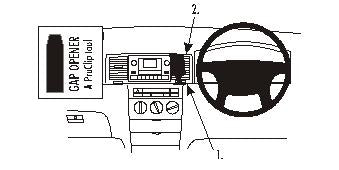 Brodit ProClip 653025 voor Toyota Corolla 2002-2007 - productfoto zwarte ABS montagebasis