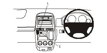Brodit ProClip 653057 voor Honda CR-V 2002-2006 - productfoto zwarte ABS montagebasis