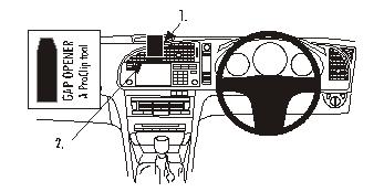 Brodit ProClip 653087 voor Saab 9-3 2003-2006 - productfoto zwarte ABS montagebasis