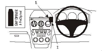 Brodit ProClip 653091 voor Mazda 6 2002-2007 - productfoto zwarte ABS montagebasis