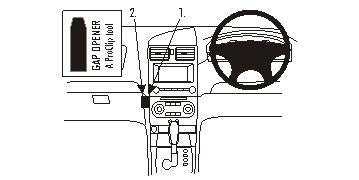Brodit ProClip 653160 voor Ford Falcon 2003-2009 - productfoto zwarte ABS montagebasis