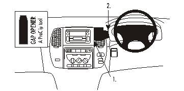 Brodit ProClip 653161 voor Toyota LandCruiser 100 2002-2007 - productfoto zwarte ABS montagebasis