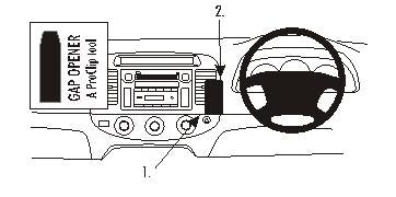 Brodit ProClip 653170 voor Toyota Camry 2002-2006 - productfoto zwarte ABS montagebasis