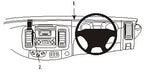 Brodit ProClip 653199 voor Nissan Primastar 2002-2010, Opel Vivaro 2002-2010 e.a. - productfoto zwarte ABS montagebasis