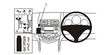 Brodit ProClip 653200 voor Honda Accord 2003-2007 - productfoto zwarte ABS montagebasis