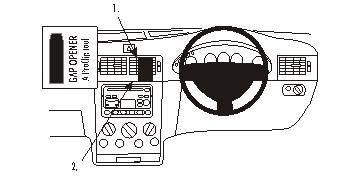 Brodit ProClip 653204 voor Ford Transit Connect 2003-2009 en Ford Tourneo Connect 2003-2009 - productfoto zwarte ABS montagebasis