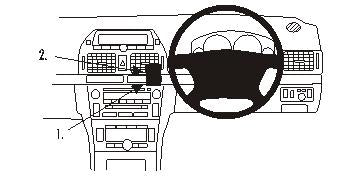 Brodit ProClip 653211 voor Toyota Avensis 2003-2008 - productfoto zwarte ABS montagebasis