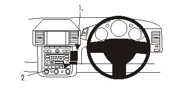 Brodit ProClip 653236 voor Nissan Murano 2003-2008 - productfoto zwarte ABS montagebasis