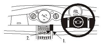 Brodit ProClip 653245 voor Mini Cooper Convertible 2001-2007 en Mini Cooper 2001-2006 - productfoto zwarte ABS montagebasis