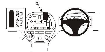 Brodit ProClip 653293 voor Toyota RAV 4 2001-2003 - productfoto zwarte ABS montagebasis