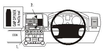 Brodit ProClip 653298 voor Volkswagen Touareg 2003-2009 - productfoto zwarte ABS montagebasis
