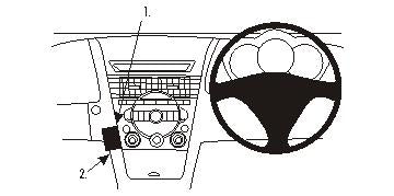 Brodit ProClip 653302 voor Mazda RX-8 2004-2007 - productfoto zwarte ABS montagebasis