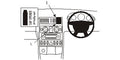 Brodit ProClip 653323 voor Chrysler Crossfire 2004-2007 - montagepositie op dashboard