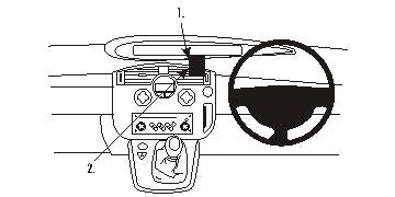 Brodit ProClip 653351 voor Renault Scénic 2004-2009 - productfoto zwarte ABS montagebasis