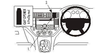 Brodit ProClip 653353 voor Ford Kuga 2008-2012 en Ford C-Max 2004-2010 - productfoto zwarte ABS montagebasis