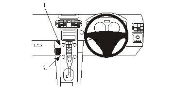 Brodit ProClip 653361 voor Volvo V50 2004-2012, Volvo S40 2004-2012 e.a. - productfoto zwarte ABS montagebasis