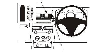 Brodit ProClip 653370 voor Mazda 3 2004-2009 - productfoto zwarte ABS montagebasis