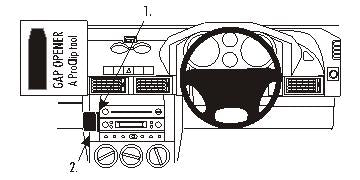 Brodit ProClip 653373 voor Land Rover Freelander 2004-2006 - productfoto zwarte ABS montagebasis