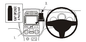 Brodit ProClip 653377 voor Toyota RAV 4 2004-2005 - productfoto zwarte ABS montagebasis