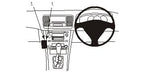 Brodit ProClip 653389 voor Subaru Outback 2003-2009, Subaru Liberty 2003-2009 en Subaru Legacy 2004-2006 - productfoto zwarte ABS montagebasis