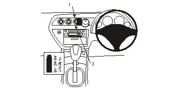 Brodit ProClip 653400 voor Honda Integra 2003-2007 - productfoto zwarte ABS montagebasis