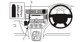 Brodit ProClip 653420 voor Ford C-Max 2004-2010 - productfoto zwarte ABS montagebasis