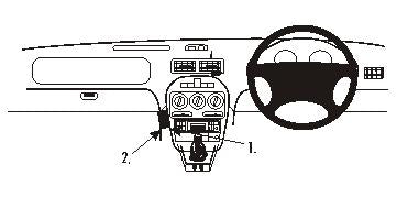 Brodit ProClip 653423 voor MG TF 2002-2005 en MG F 1996-2001 - productfoto zwarte ABS montagebasis