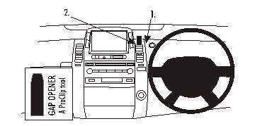 Brodit ProClip 653437 voor Toyota Prius 2004-2009 - productfoto zwarte ABS montagebasis