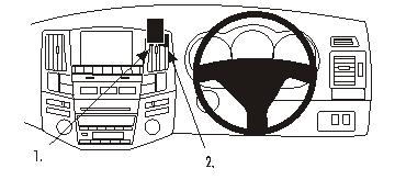 Brodit ProClip 653486 voor Lexus RX Series 2004-2009 - productfoto zwarte ABS montagebasis