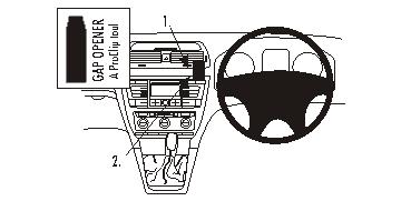 Brodit ProClip 653525 voor Skoda Octavia II 2005-2013 - productfoto zwarte ABS montagebasis