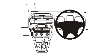 Brodit ProClip 653526 voor Skoda Octavia II 2005-2013 - productfoto zwarte ABS montagebasis
