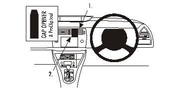 Brodit ProClip 653534 voor Citroen C4 2005-2010 - productfoto zwarte ABS montagebasis