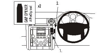 Brodit ProClip 653572 voor Land Rover LR3 2005-2009 en Land Rover Discovery 3 2005-2009 - productfoto zwarte ABS montagebasis