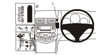 Brodit ProClip 653581 voor Honda Accord 2003-2007 - productfoto zwarte ABS montagebasis