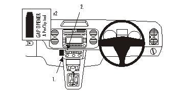 Brodit ProClip 653610 voor Volkswagen Tiguan 2008-2009 en Volkswagen Golf Plus 2005-2009 - productfoto zwarte ABS montagebasis