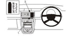 Brodit ProClip 653620 voor Volkswagen Fox 2005-2011 - productfoto zwarte ABS montagebasis