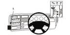 Brodit ProClip 653674 voor Scania R-series 2005-2009 en Scania P-series 2005-2017 - productfoto zwarte ABS montagebasis