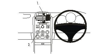 Brodit ProClip 653676 voor Suzuki Grand Vitara 2005-2015 - productfoto zwarte ABS montagebasis