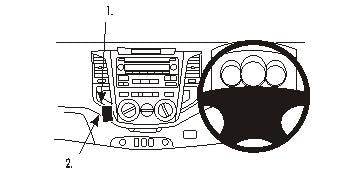 Brodit ProClip 653722 voor Toyota HiLux 2006-2011 - productfoto zwarte ABS montagebasis